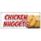 Signmission CHICKEN NUGGETS BANNER SIGN fried nuggets fingers tenders food white B-96 Chicken Nuggets - alternate 1